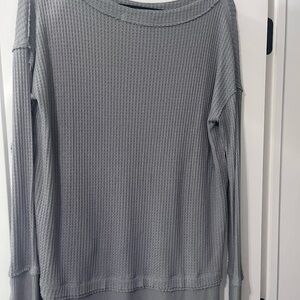 Women’s Free People XS oversized,  waffle-knit long sleeve tunic.